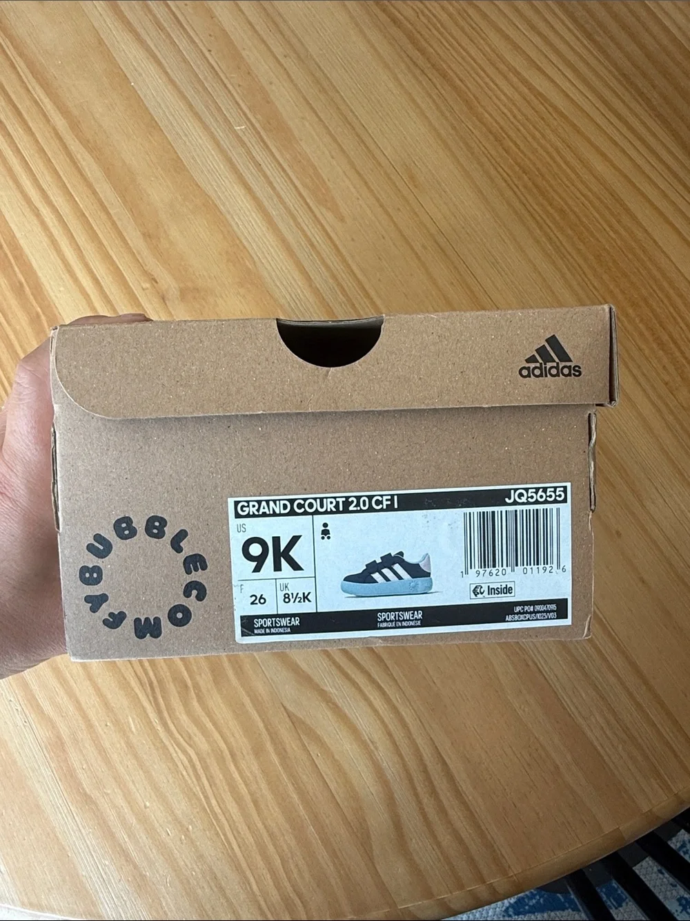 Adidas Grand Court 2.0 Toddler Bubble Comfy Blue Sneakers NEW IN BOX!